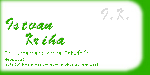 istvan kriha business card